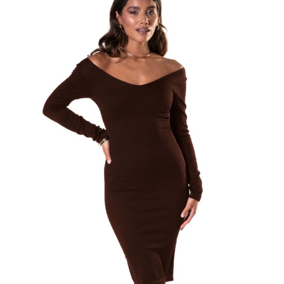 2 Dresses “BNWT” in Black & Brown by HeyShape size M-L (you get 2 dresses!) - Picture 4 of 6